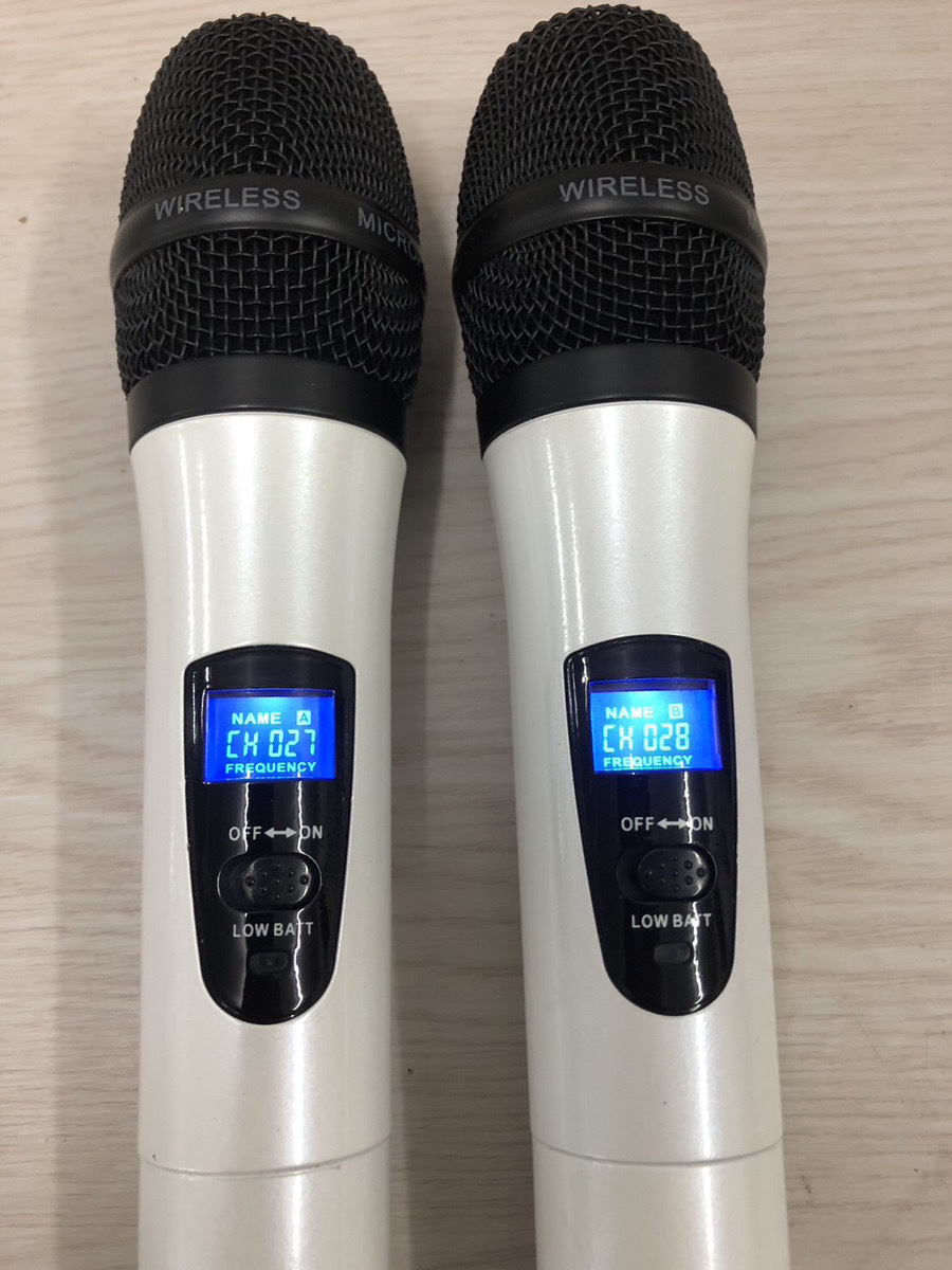 <新品未使用>EIVOTOR ワイヤレスマイク ☆EIVOTOR ワイヤレスマイク2点＋レシーバー セット☆カラオケ/無線