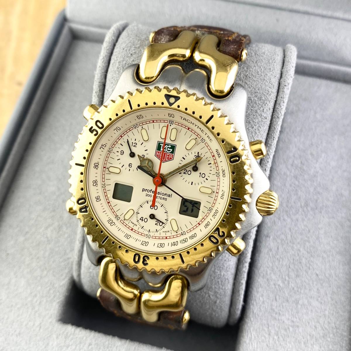 1円〜】TAG HEUER タグ ホイヤー 腕時計 メンズ クロノグラフ CG1123-0  