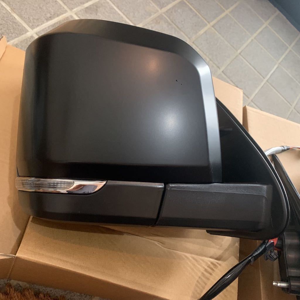 200系ハイエース 6型ルック ドアミラー 電動格納 電動調整 左右 黒  