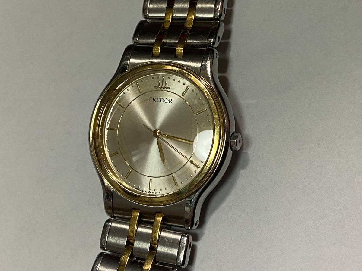 純正　SEIKO CREDOR 　セイコー　クレドール　メンズ　　クオーツ　9571-6020 　SS/18KT　コンビモデル　ブレス