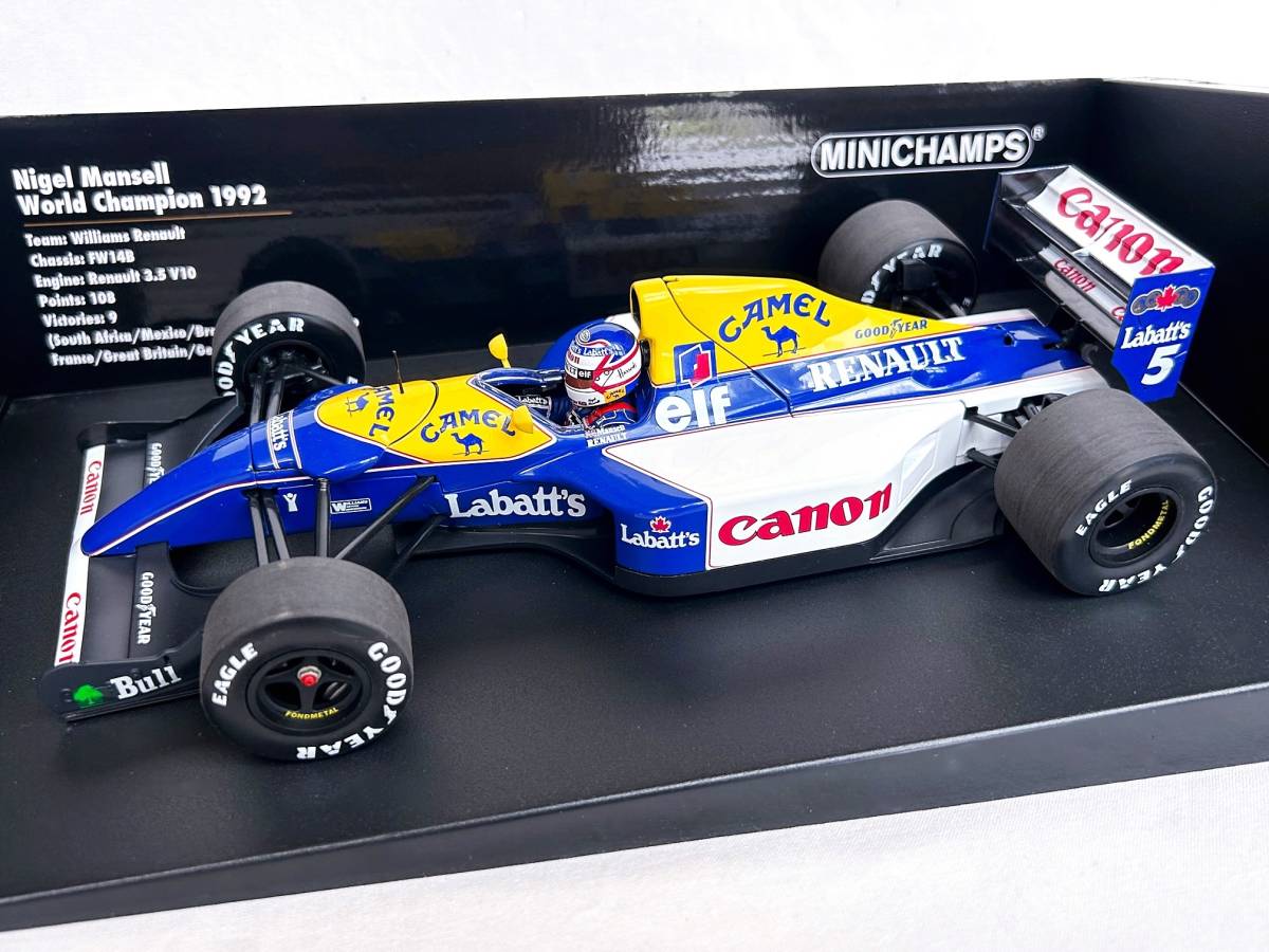 即決!! 1/18 ウイリアムズ ルノー FW14B N.マンセル キャメル仕様