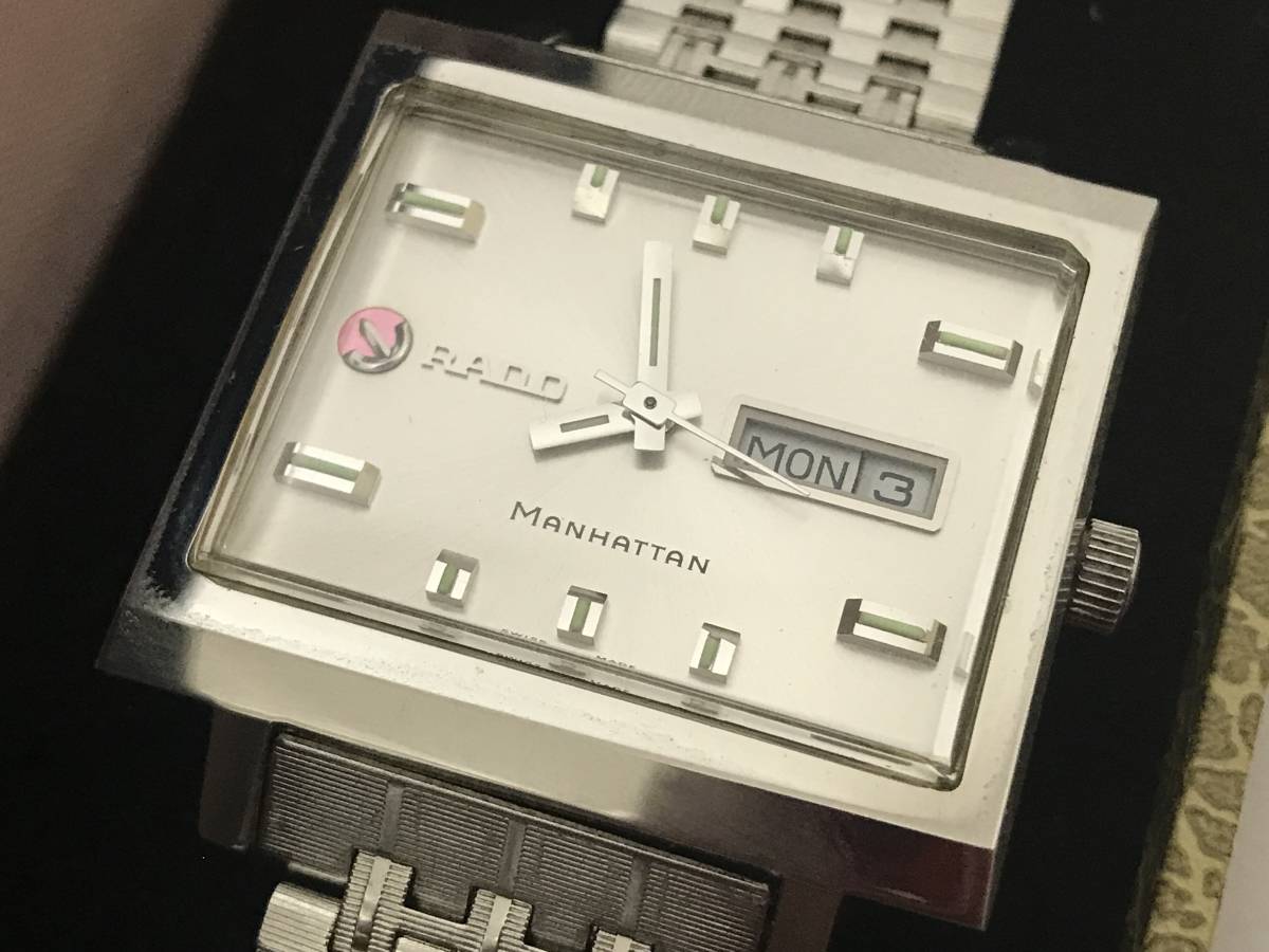 RADO ラドー MANHATTAN マンハッタン 稼働品 デイデイト 自動巻き AT