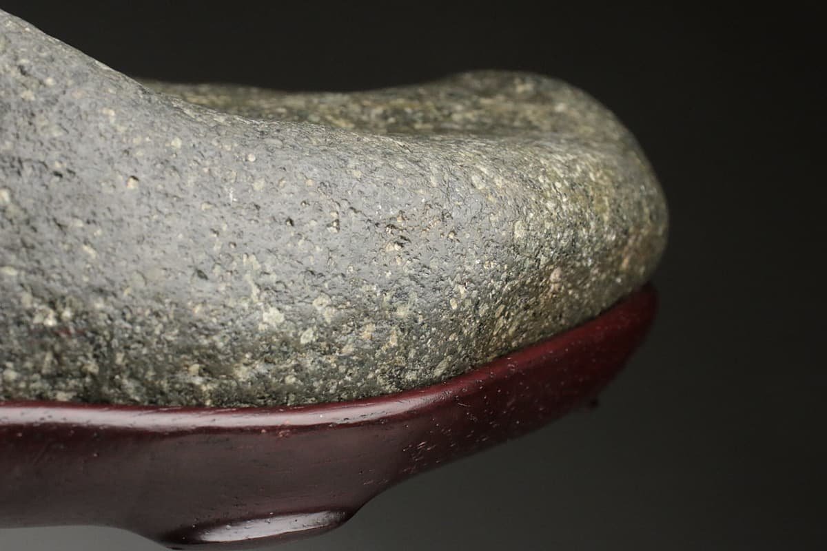 EG105 【神岡宗石】「富士川石」鑑賞石「銘 大地」・水石 全高11.8cm