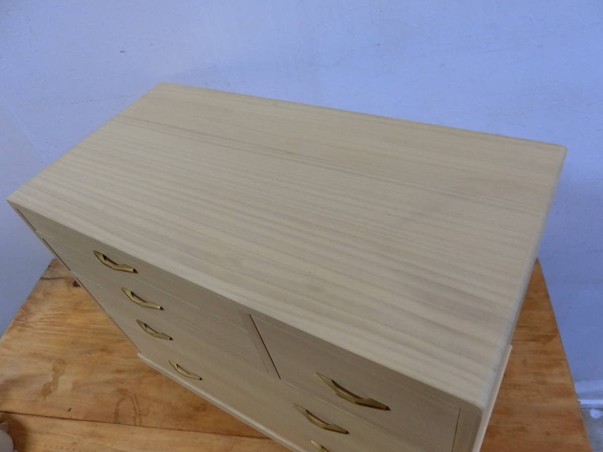 □得々□未使用/高級総無垢小箪笥/桐箪笥/3段引き出し/あり