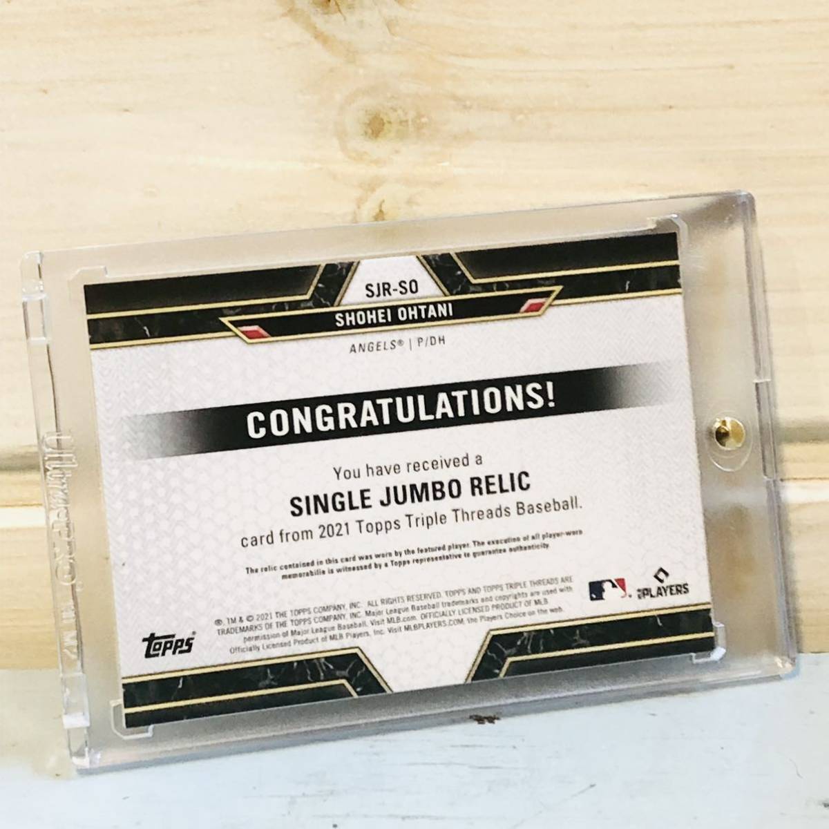 ☆世界に48枚☆ レア大谷翔平 topps ユニフォームパッチ カード
