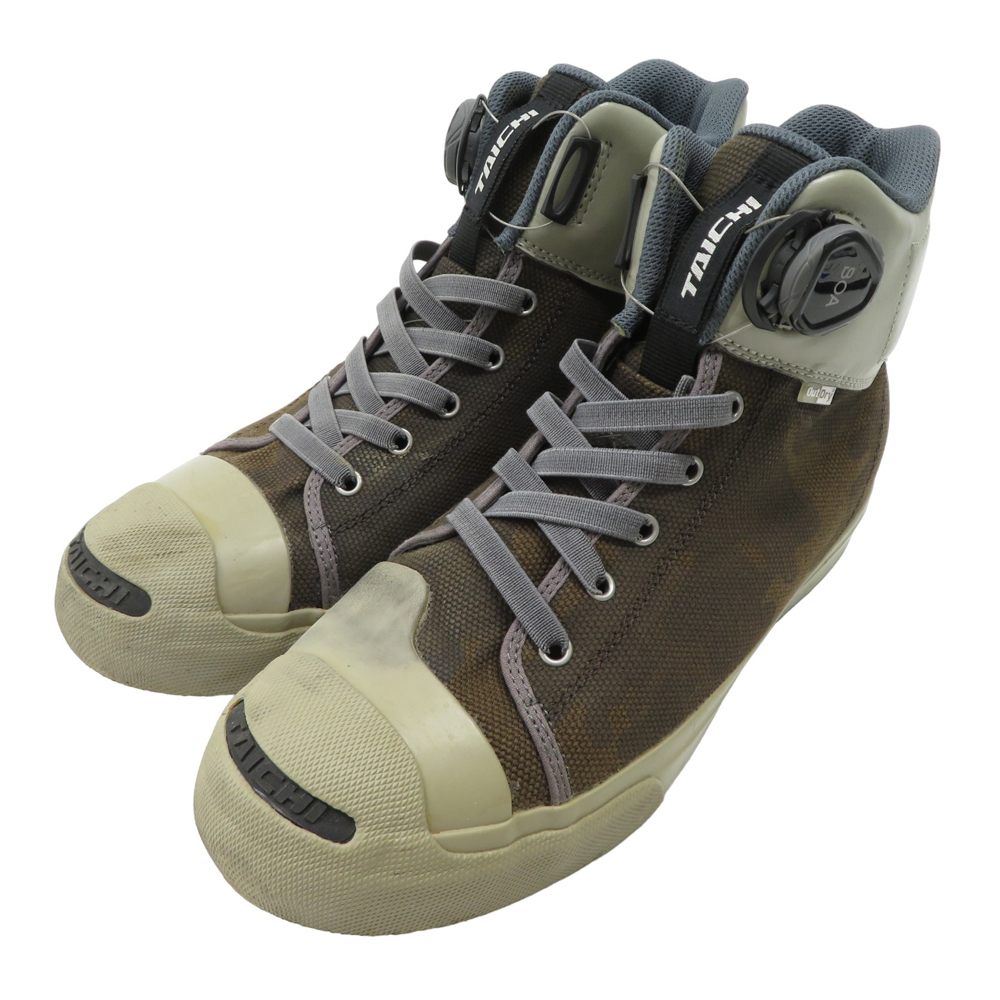 RS TAICHI アールエスタイチ RSS009 OutDry BOA ライディングシューズ 迷彩 カモフラ柄 カーキ系 25.5cm [240001983849] バイクウェア