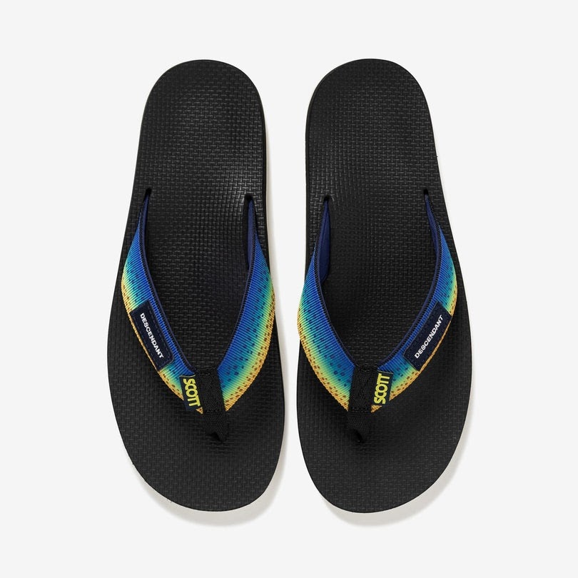 23SS DESCENDANT MAHI MAHI SANDAL SCOTT.HAWAII US8 ディセンダント スコット ハワイ サンダル ビーチサンダル 26cm BOX LOGO マヒマヒ柄