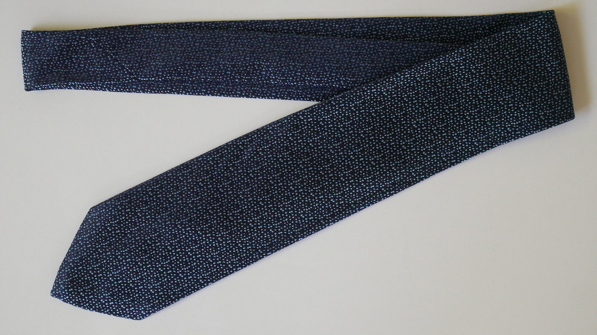 Charvet シャルベ シルク ネクタイ ブルー サークル フランス製