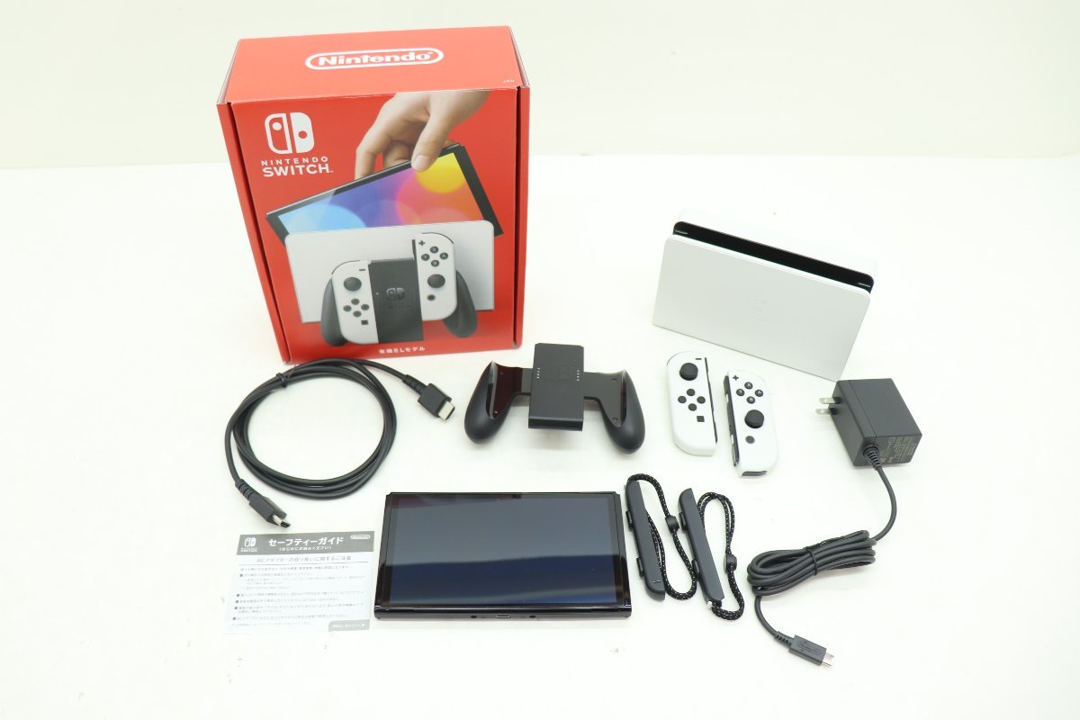 Nintendo Switch 本体 有機ELモデル／周辺機器／ジャンク扱い 25EY○Nintendo Switch 本体 有機ELモデル ホワイト ver15.0.1 任天堂