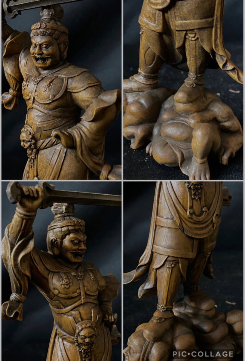 仏教工芸品 総柘植材 時代彫刻 古美術 木彫仏教 精密彫刻 仏師で