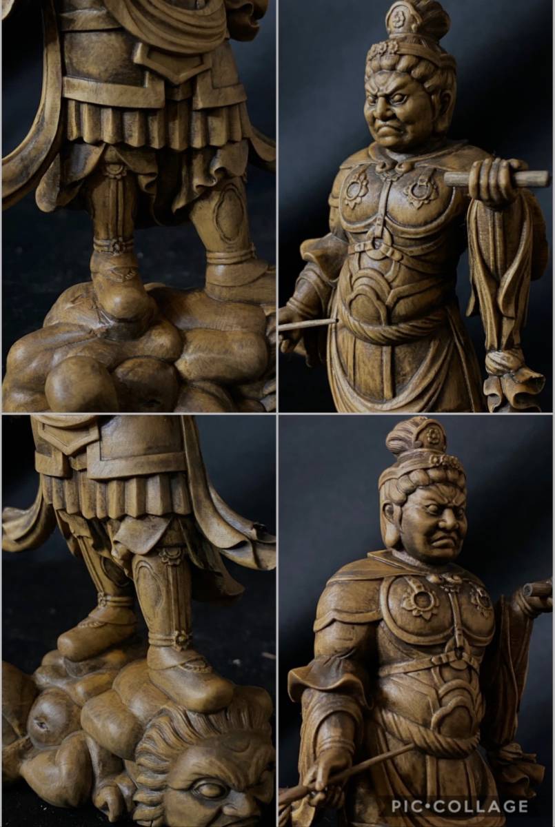 仏教工芸品 総柘植材 時代彫刻 古美術 木彫仏教 精密彫刻 仏師で