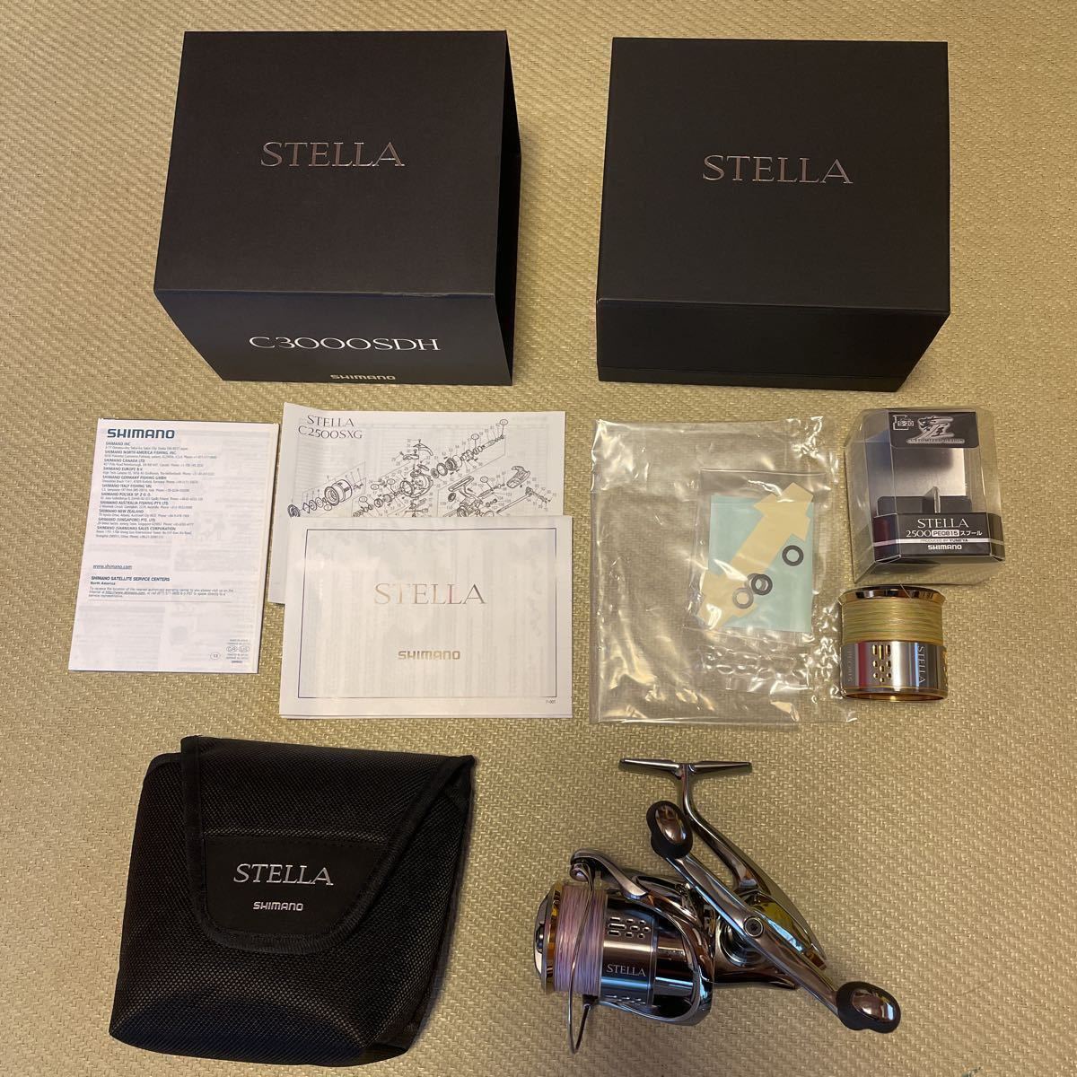 送料無料 シマノ 18 ステラ c3000sdh 中古 夢屋スプール付き