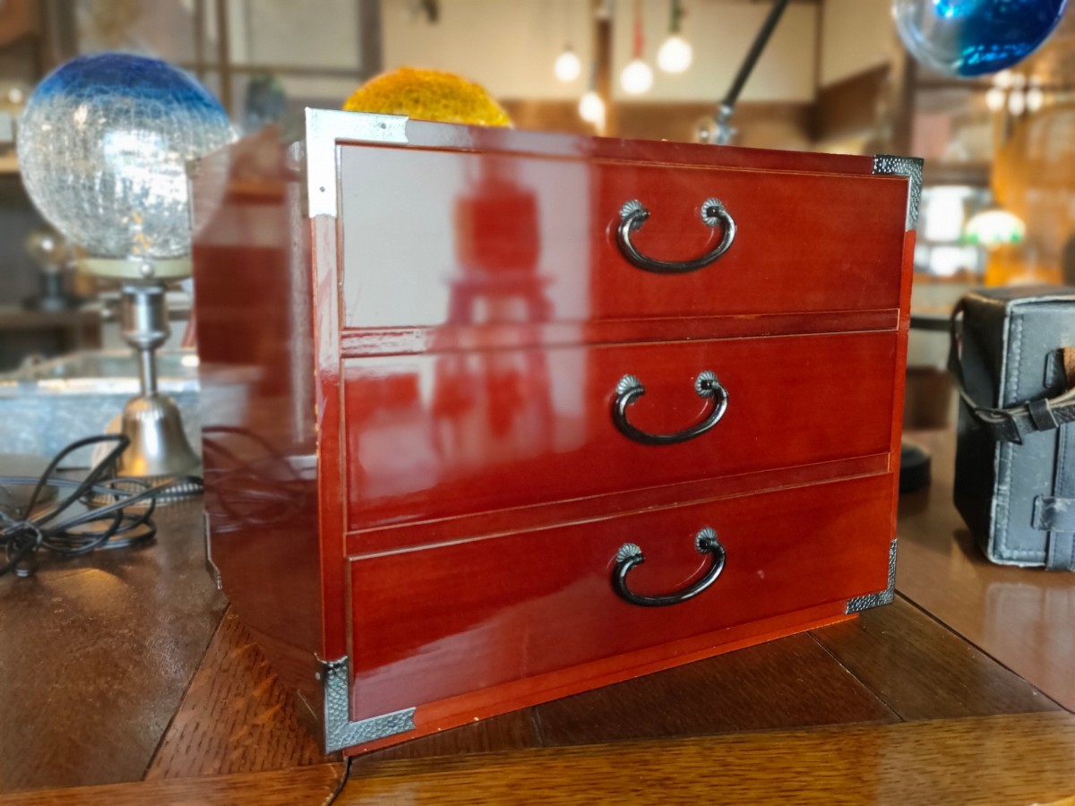 アンティーク昭和レトロ レトロポップ 小物入れ 木製 引き出し 小