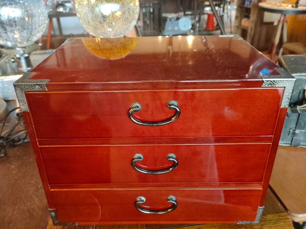 アンティーク昭和レトロ レトロポップ 小物入れ 木製 引き出し 小