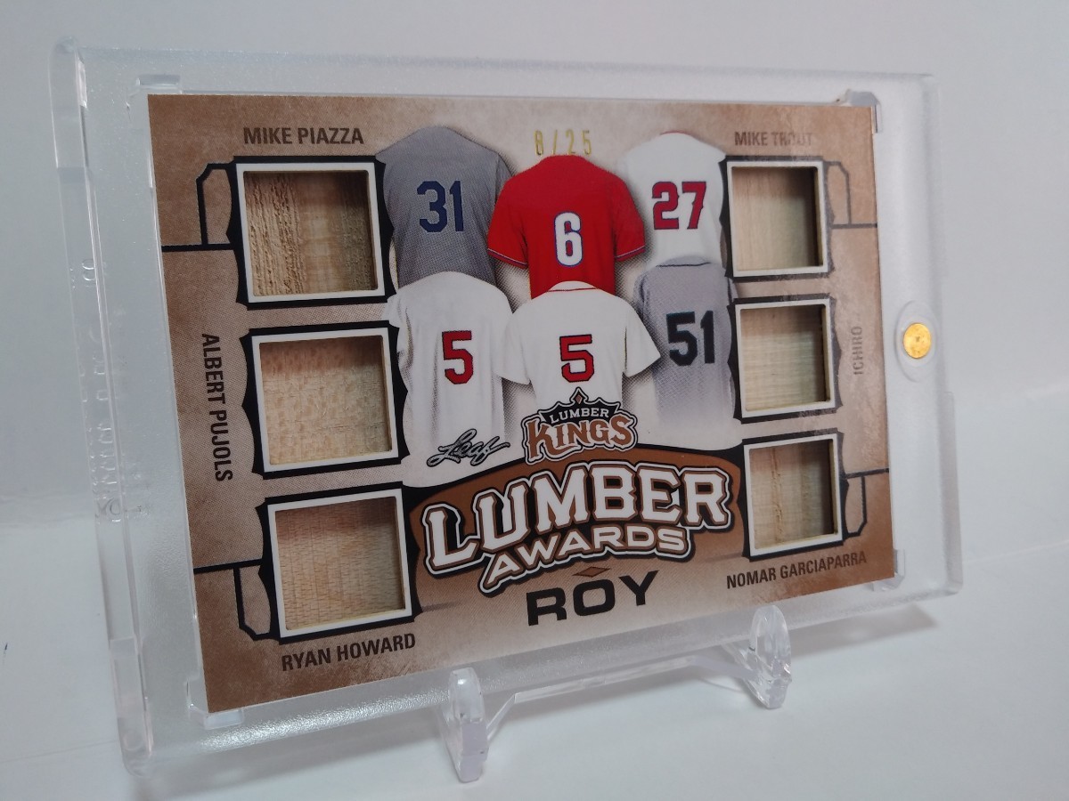 25枚限定】2020/Leaf/LUMBER AWARDS ROY/GAME-USED BAT/イチロー 