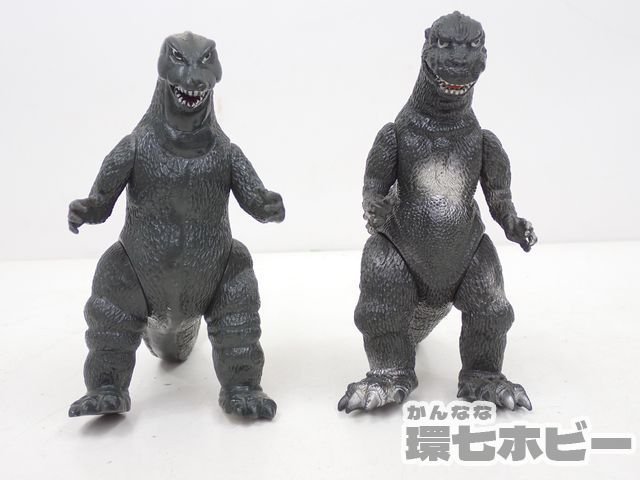 MW36◇当時物 バンダイ ゴジラ 1984 ソフビ まとめ/東宝 怪獣 初代 