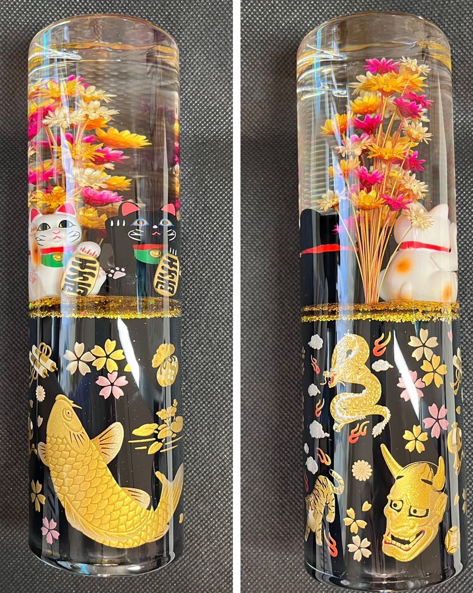 水中花　シフトノブ 招き猫　鯉