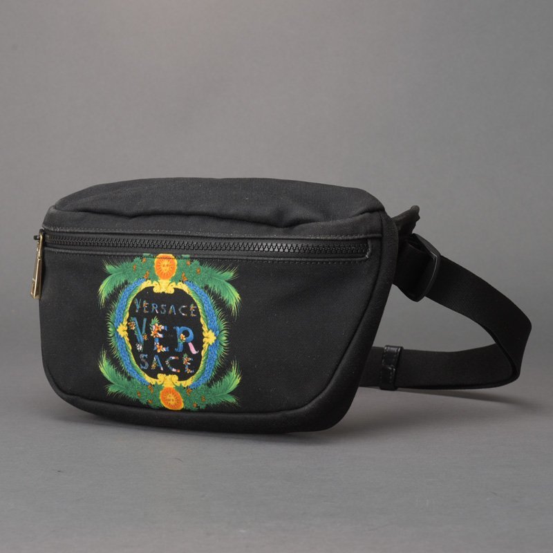 1円 美品 VERSACE ヴェルサーチ 太陽 ウエストバッグ ボディバッグ