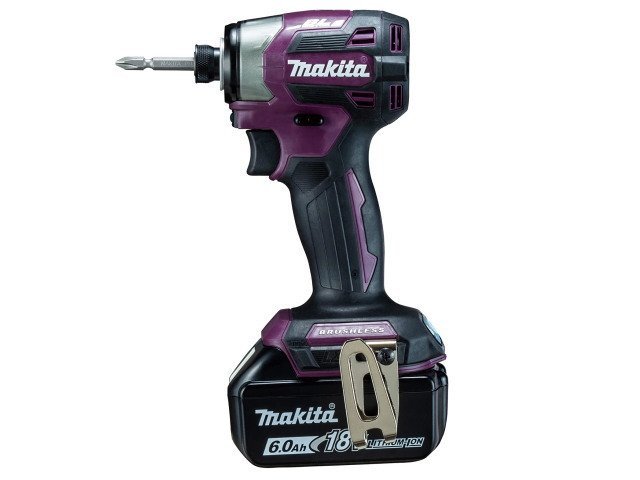 最新機種 新品 makita マキタ 充電式インパクトドライバ TD173DGXAP オーセンティックパープル 18V 6.0Ah バッテリ2本・充電器・ケース付10