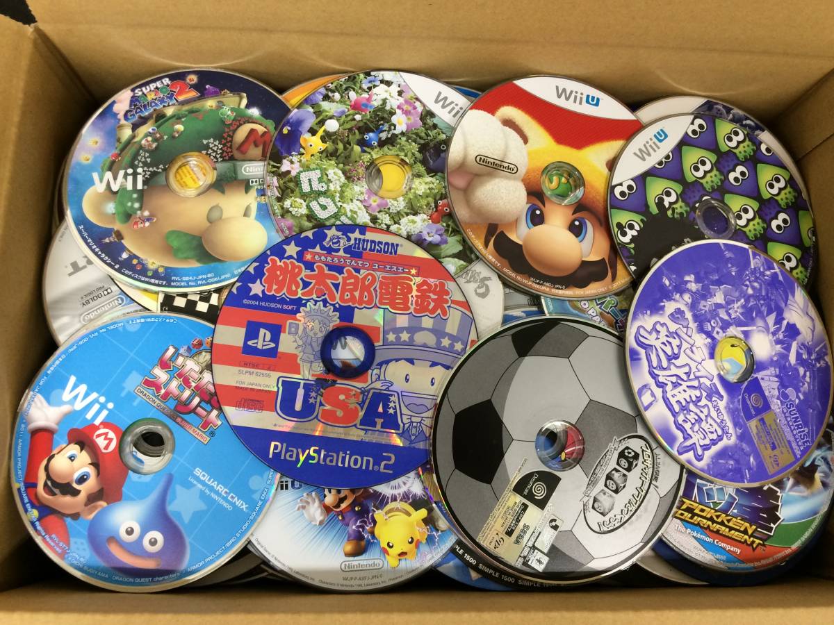 ゲーム本体　プレステ3 wii セガサターンまとめ売り PS3/PS2/Wii/セガサターン/GCなど ソフト ディスクのみ 約100枚 大量