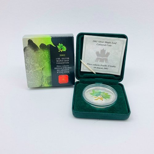 カナダ 5ドル銀貨 1oz 2002年 メイプルリーフ 純銀1オンス プルーフ