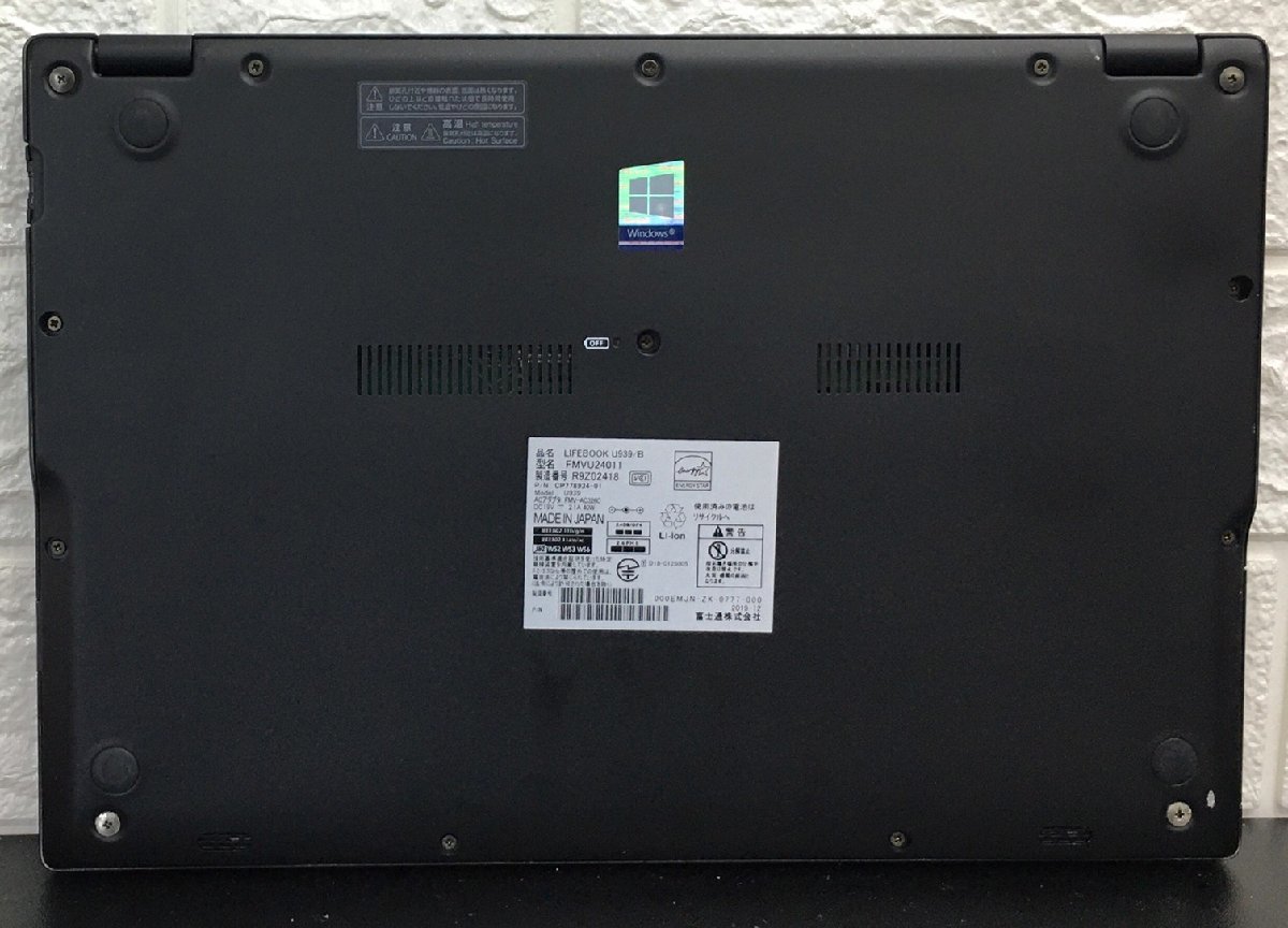 富士通 1円～ ○富士通 LIFEBOOK U939/C / Core i7 8665U (1.90GHz