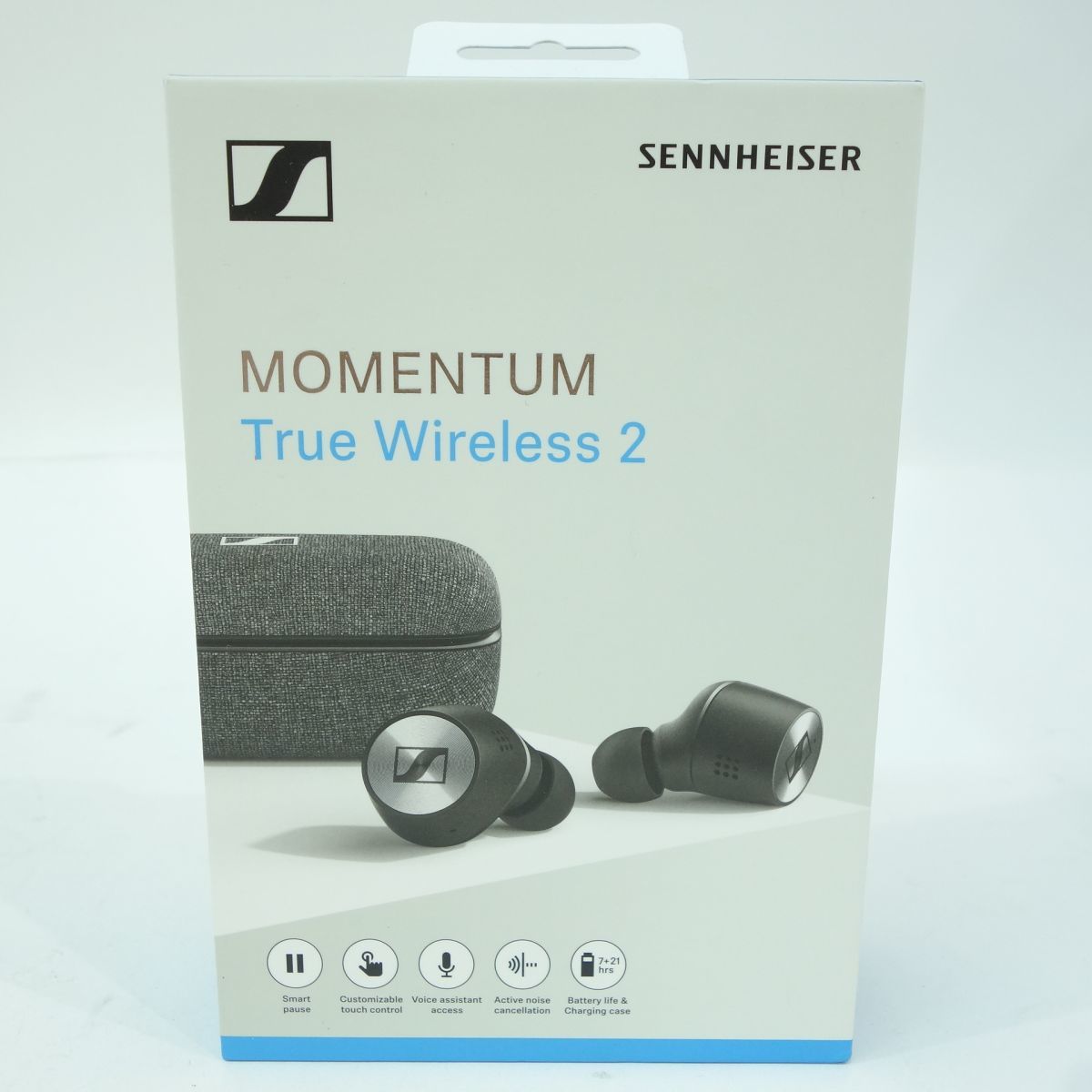 100 SENNHEISER ゼンハイザー フルワイヤレスイヤホン ノイズキャンセリング M3IETW2 ブラック ※中古美品