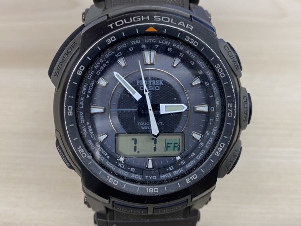 T782-C6-8 ◎ CASIO カシオ G-SHOCK ジーショック TOUCH SOLAR タッチソーラー アナデジ PRW-5100B メンズ クオーツ 不動 ⑤