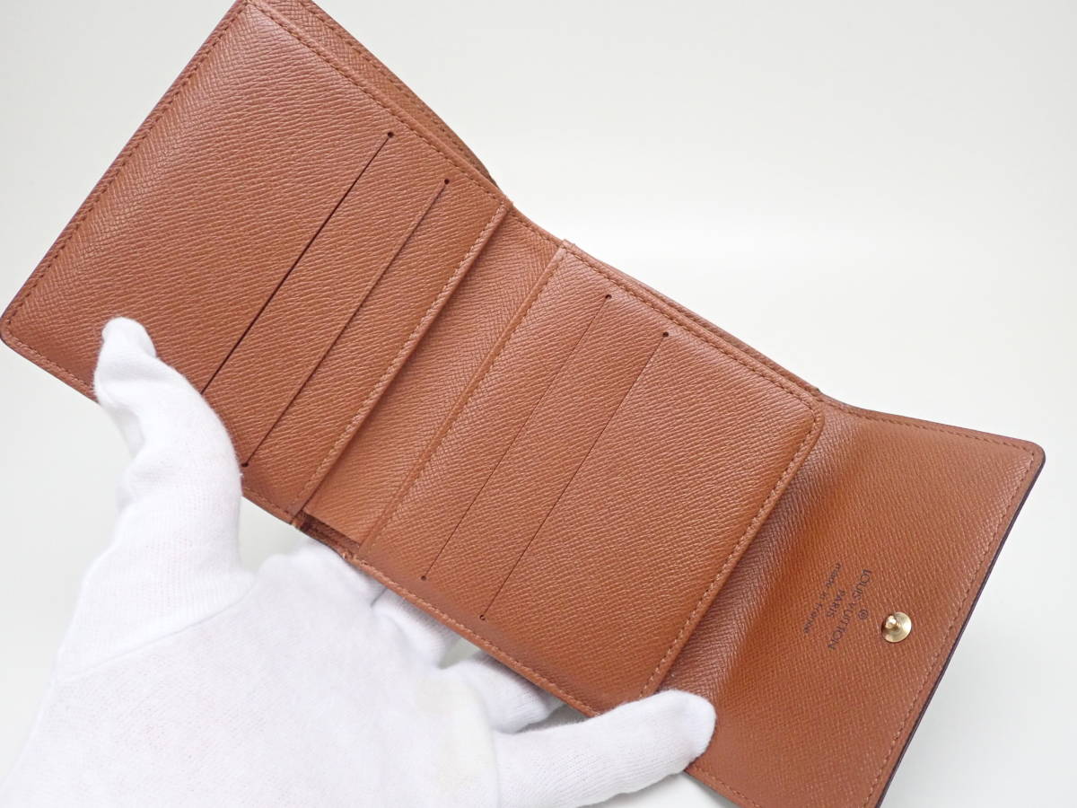 【未使用】ルイヴィトン モノグラム カルトクレディ 三つ折り財布 Wホック ルイヴィトン モノグラム Wホック 三つ折り財布 ポルトビエカルト