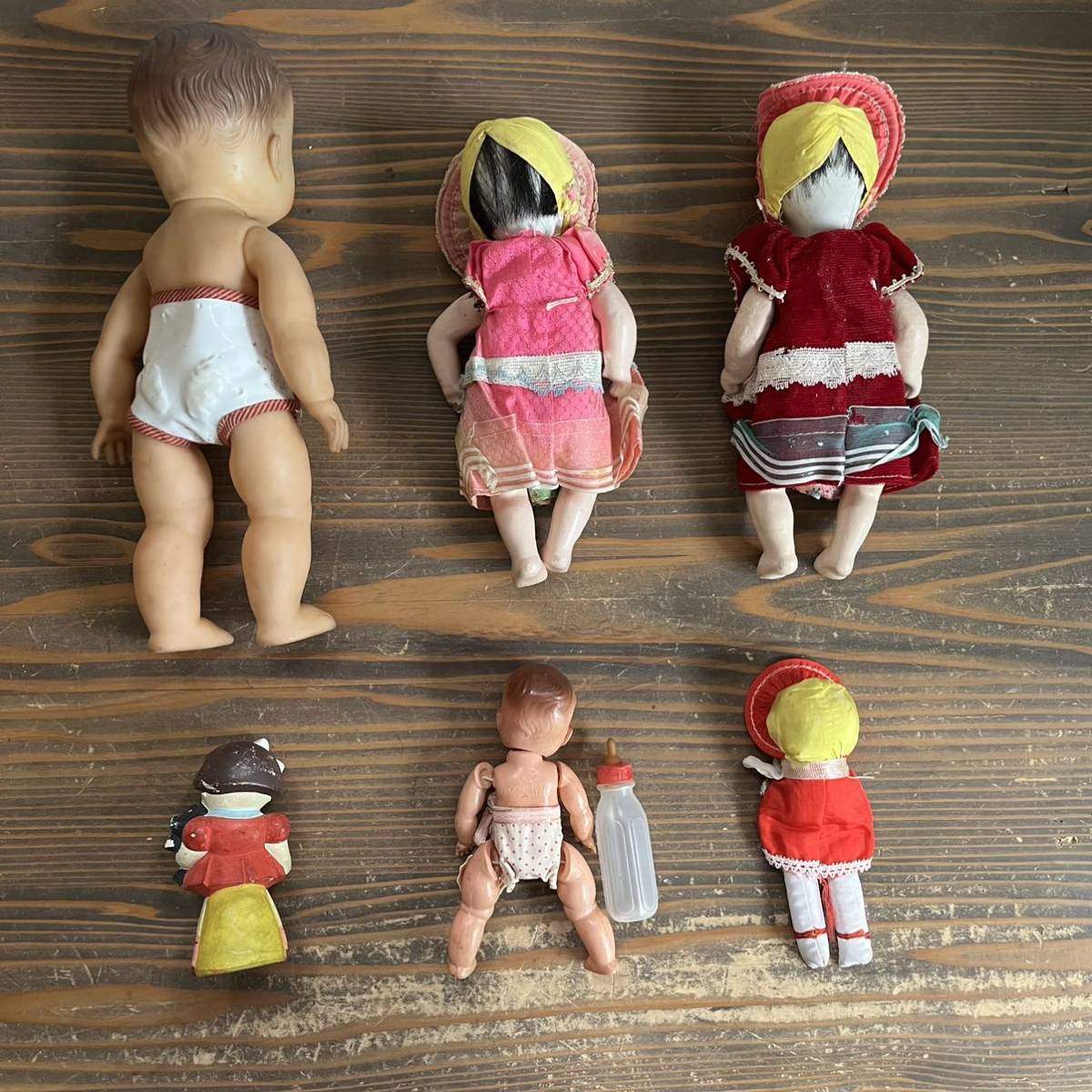 人形 6個 陶器 セルロイド ゴム 布 赤ちゃん 増田屋 ミルク飲み人形 人形 6個 陶器 セルロイド ゴム 布 赤ちゃん 増田屋 ミルク飲み人形