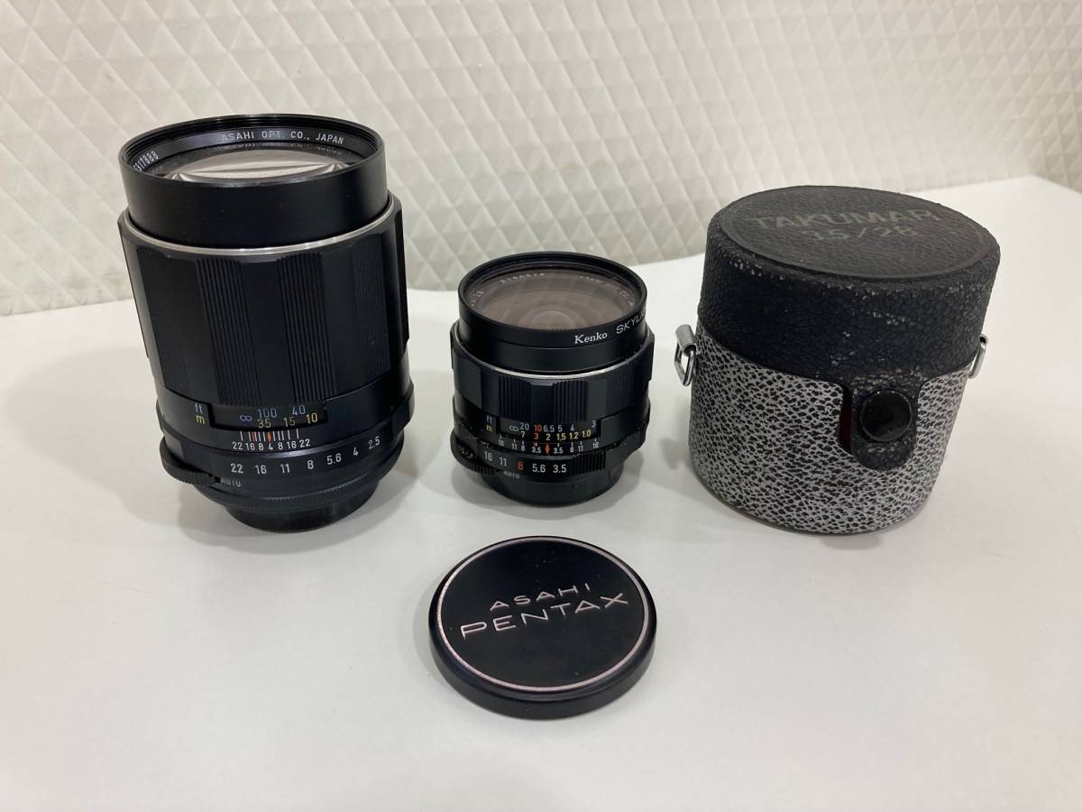 G「15116」2本セット　TAKUMAR タクマー　SMC　PENTAX　ASAHI 　135mm　1：2.5　　28mm　1：3.5