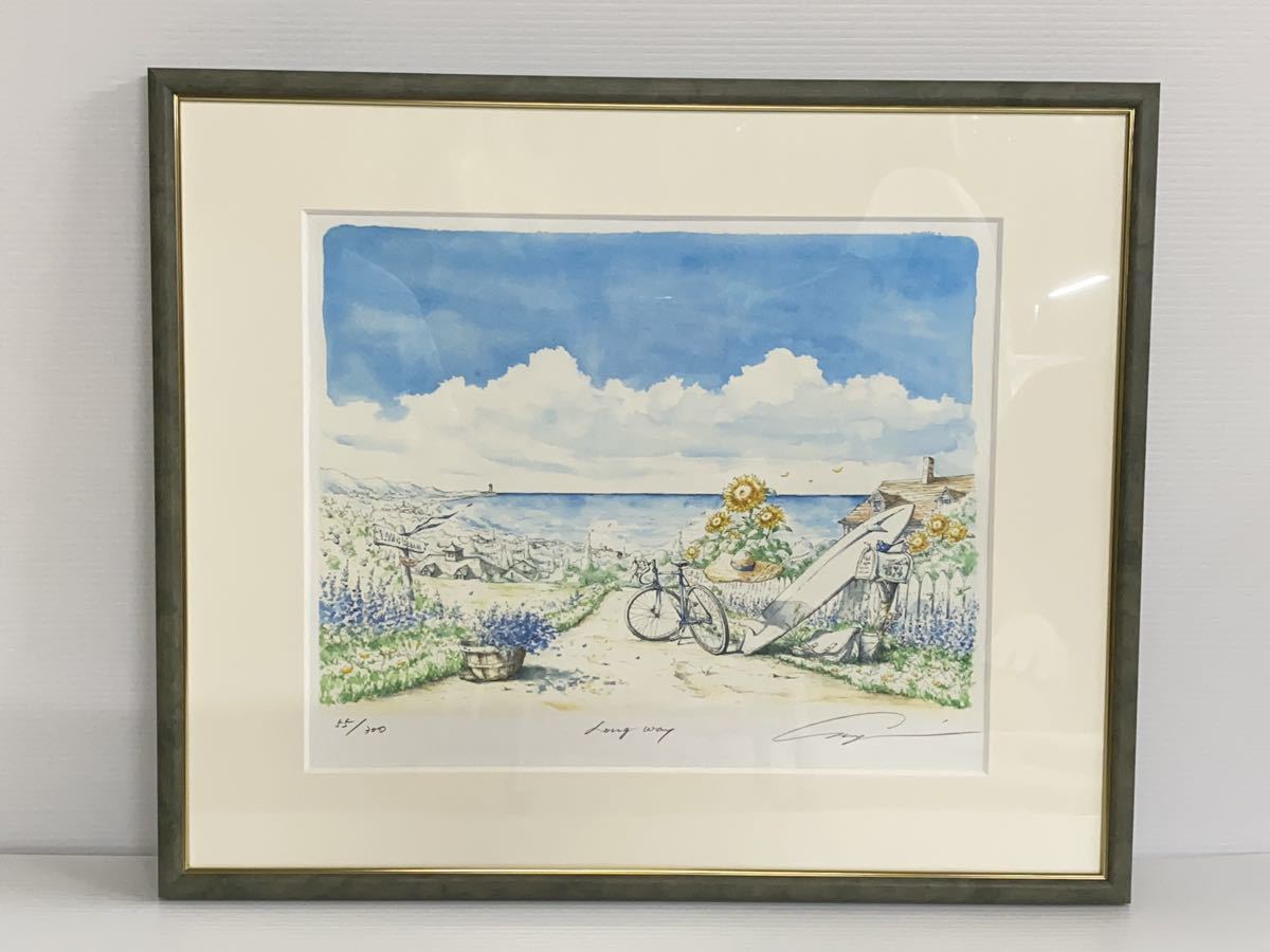 2025年最新内田新哉 内田新哉 版画 「 Long way 」 55/300 直筆サイン