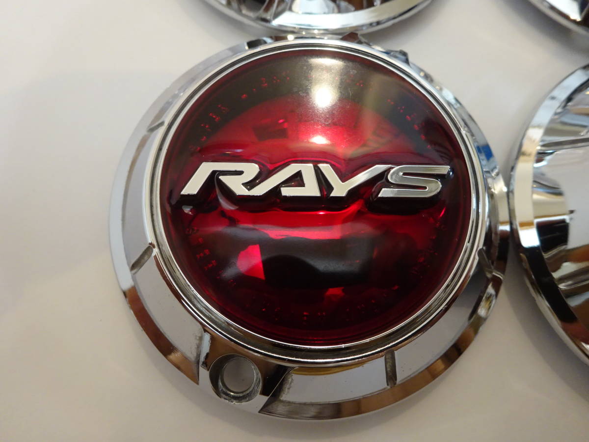 RAYS gram LIGHTS 57Xtreme ホイール センターキャップ 4個 赤 71mm 