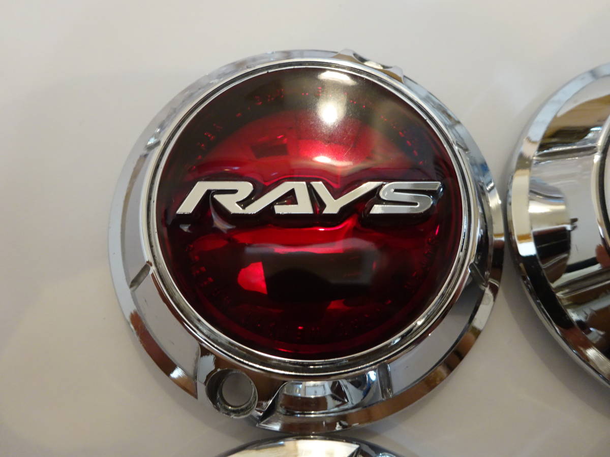 RAYS gram LIGHTS 57Xtreme ホイール センターキャップ 4個 赤 71mm 
