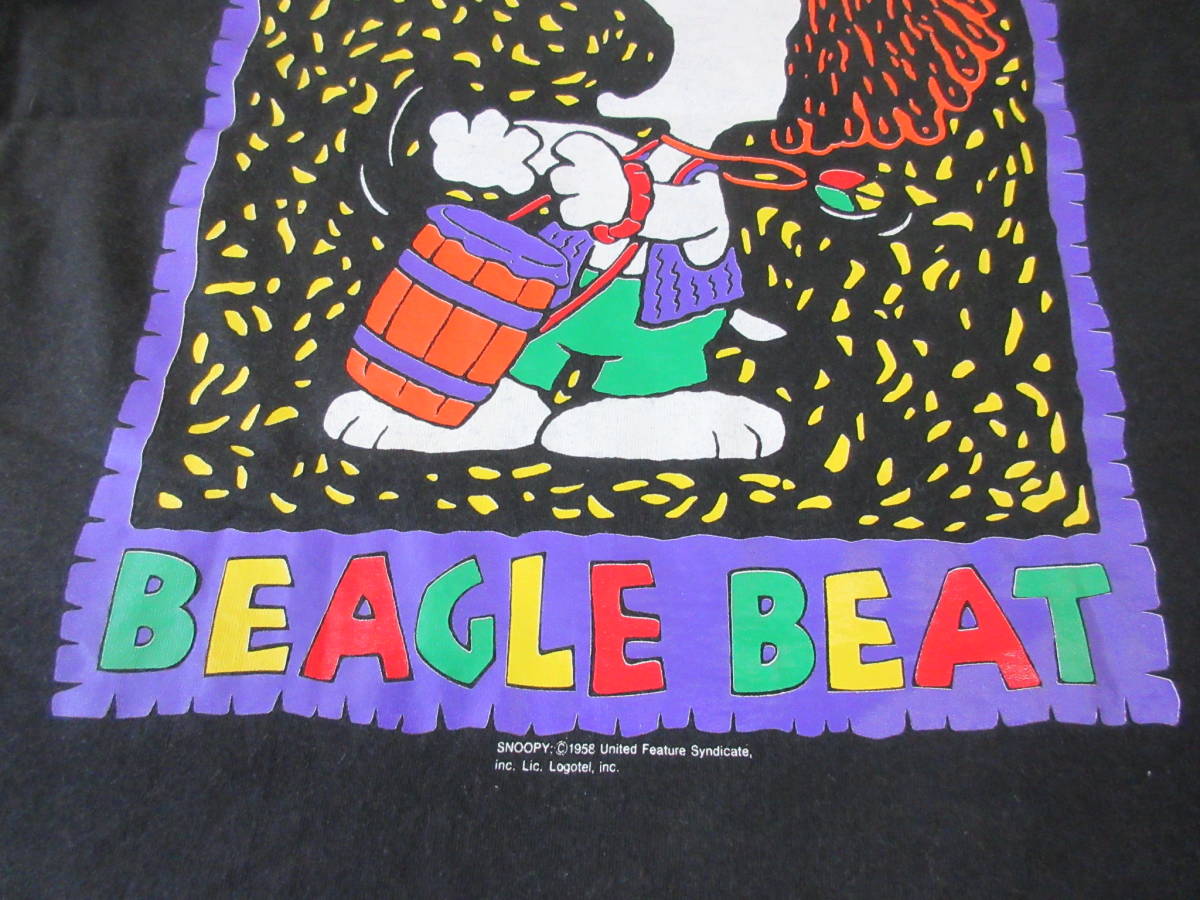90s レゲエ SNOOPY Tシャツ L USA製 シングルステッチ フルーツオブザ 