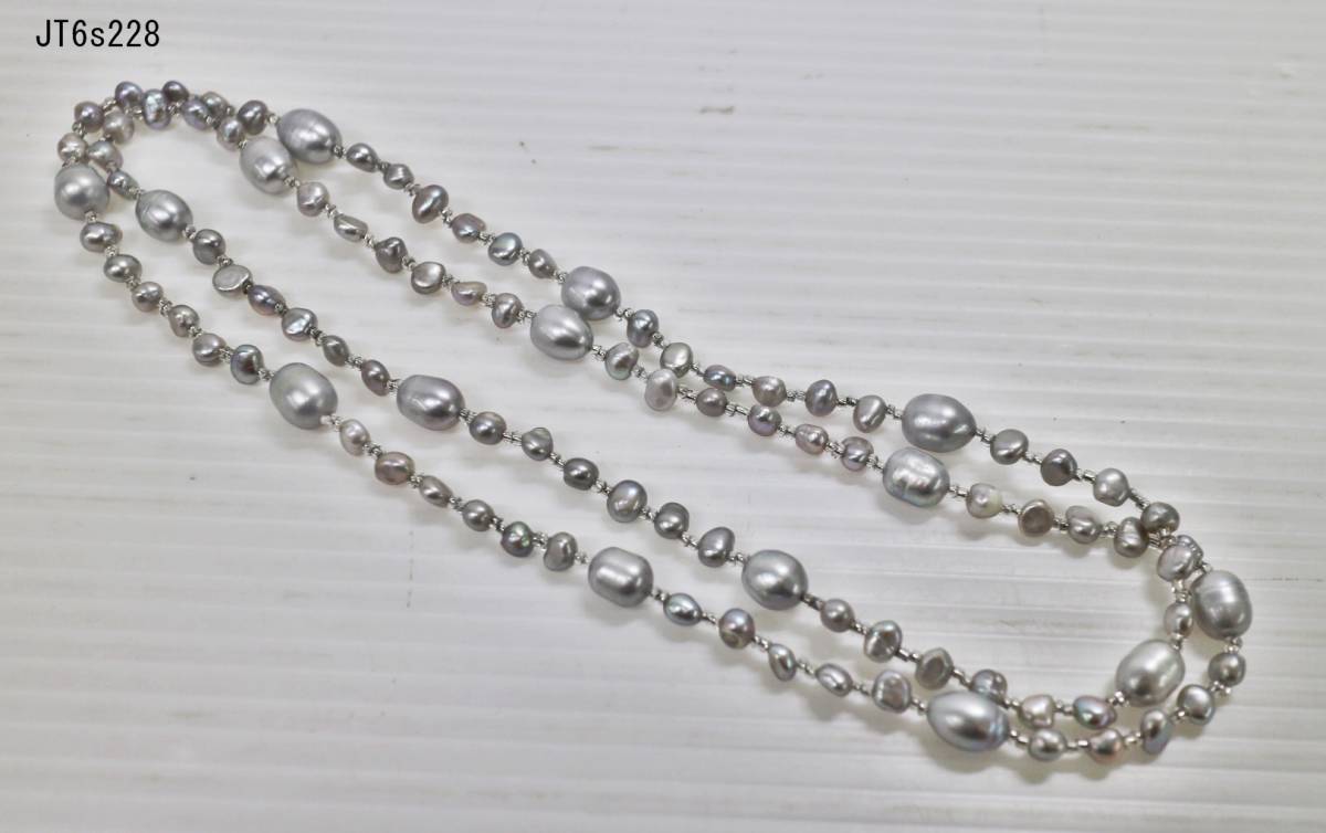 JT6s228 パールネックレス 全長約80cm ネコポス