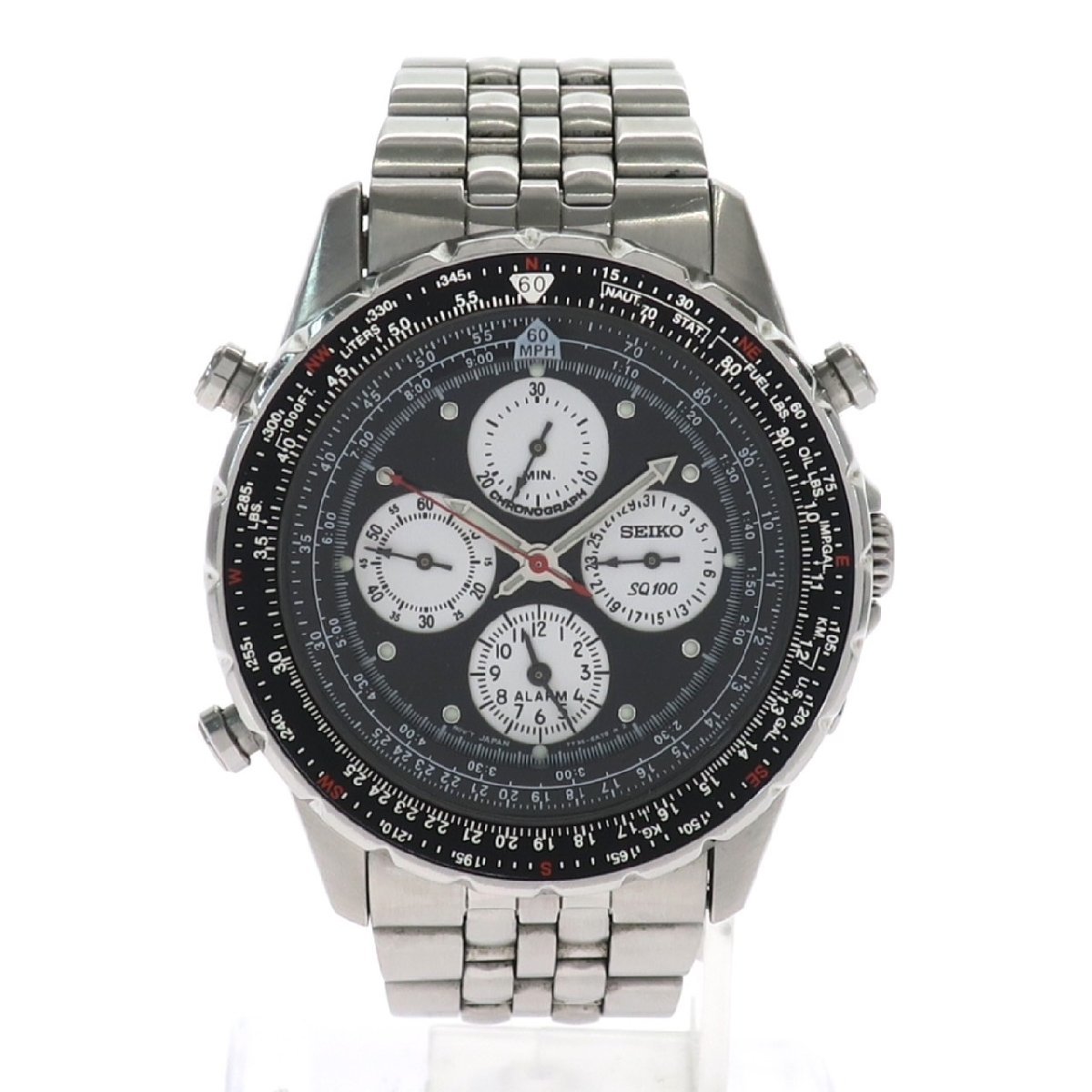 1円スタート SEIKO セイコー FLIGHTMASTER フライトマスター 7T34-6A90 