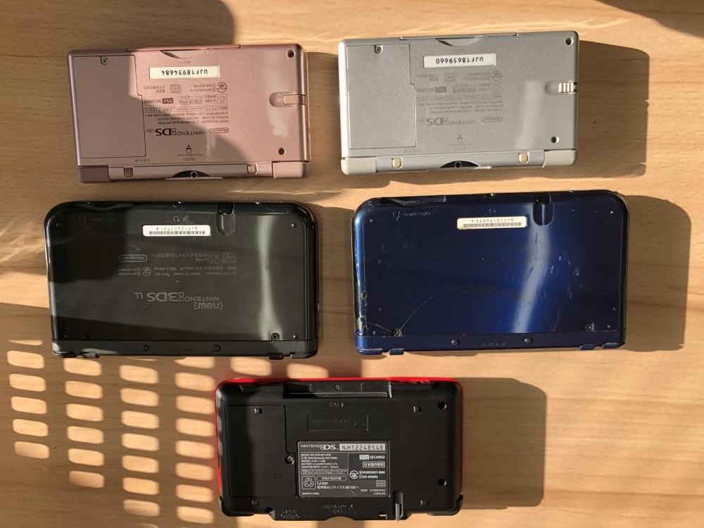 ジャンク】New3DSLL 2台/DSLite 2台/DS 1台 本体のみ まとめ売り