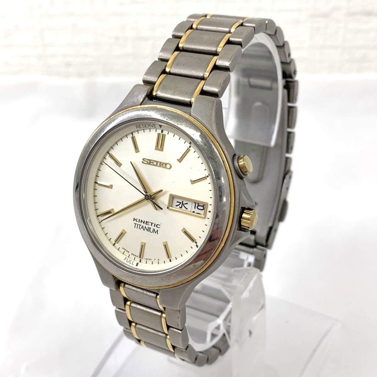 SEIKO セイコー KINETIC キネティック 腕時計 5M43-0B50 デイデイト 