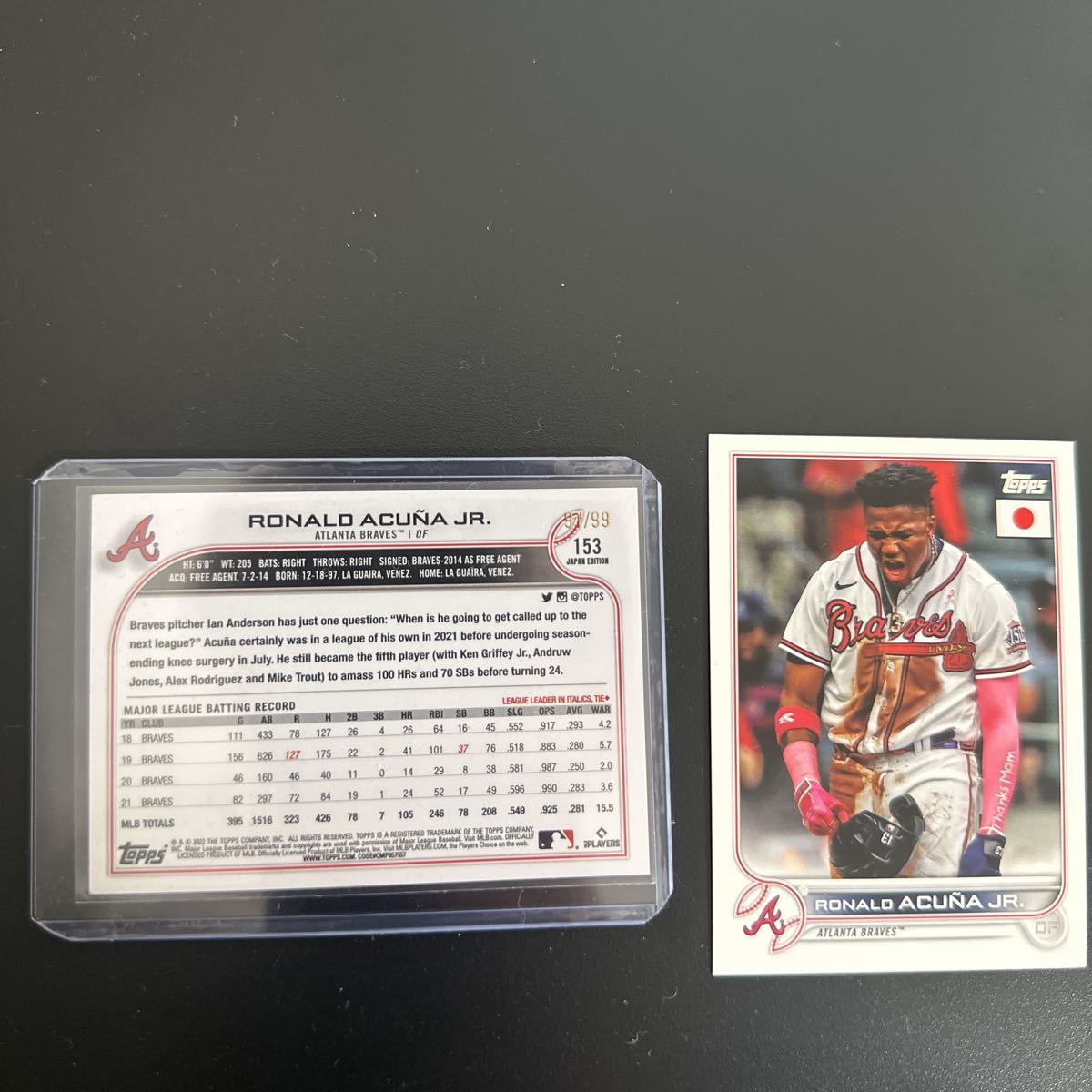 2022 TOPPS BASEBALL JAPAN EDITION RONALD ACUNA JR アクーニャ 99枚 