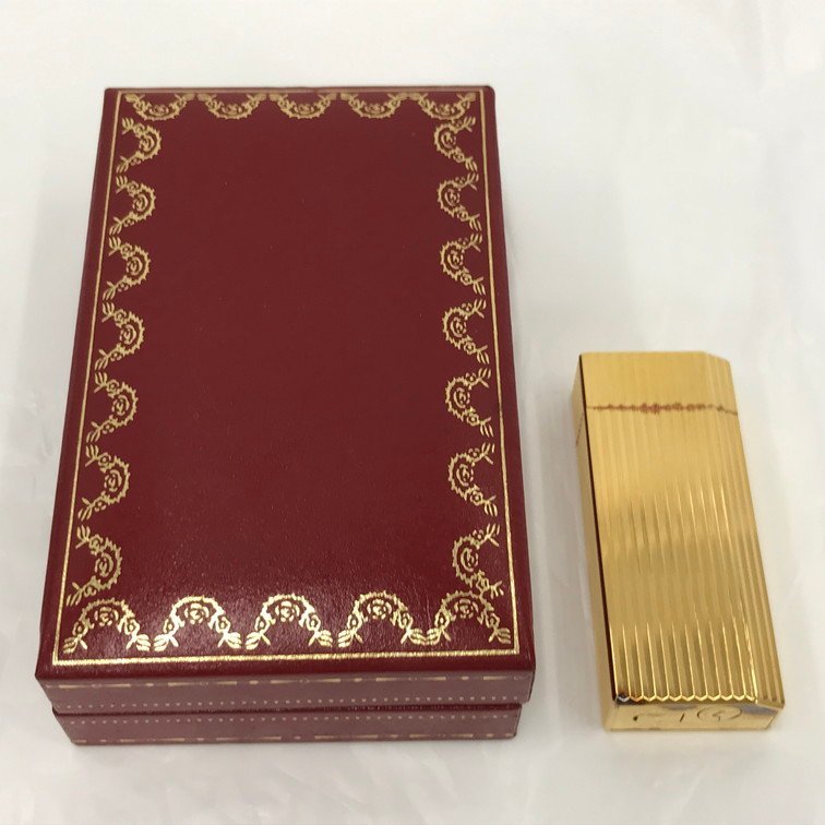 【BGAS1003】カルティエ Cartier ライター 金メッキ