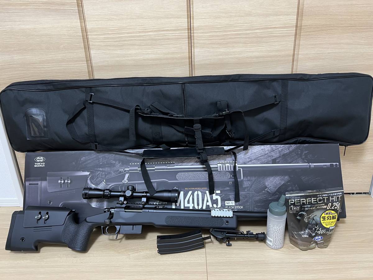 【美品】東京マルイ M40A5 ブラックストック 18歳以上　アクセサリー多数付