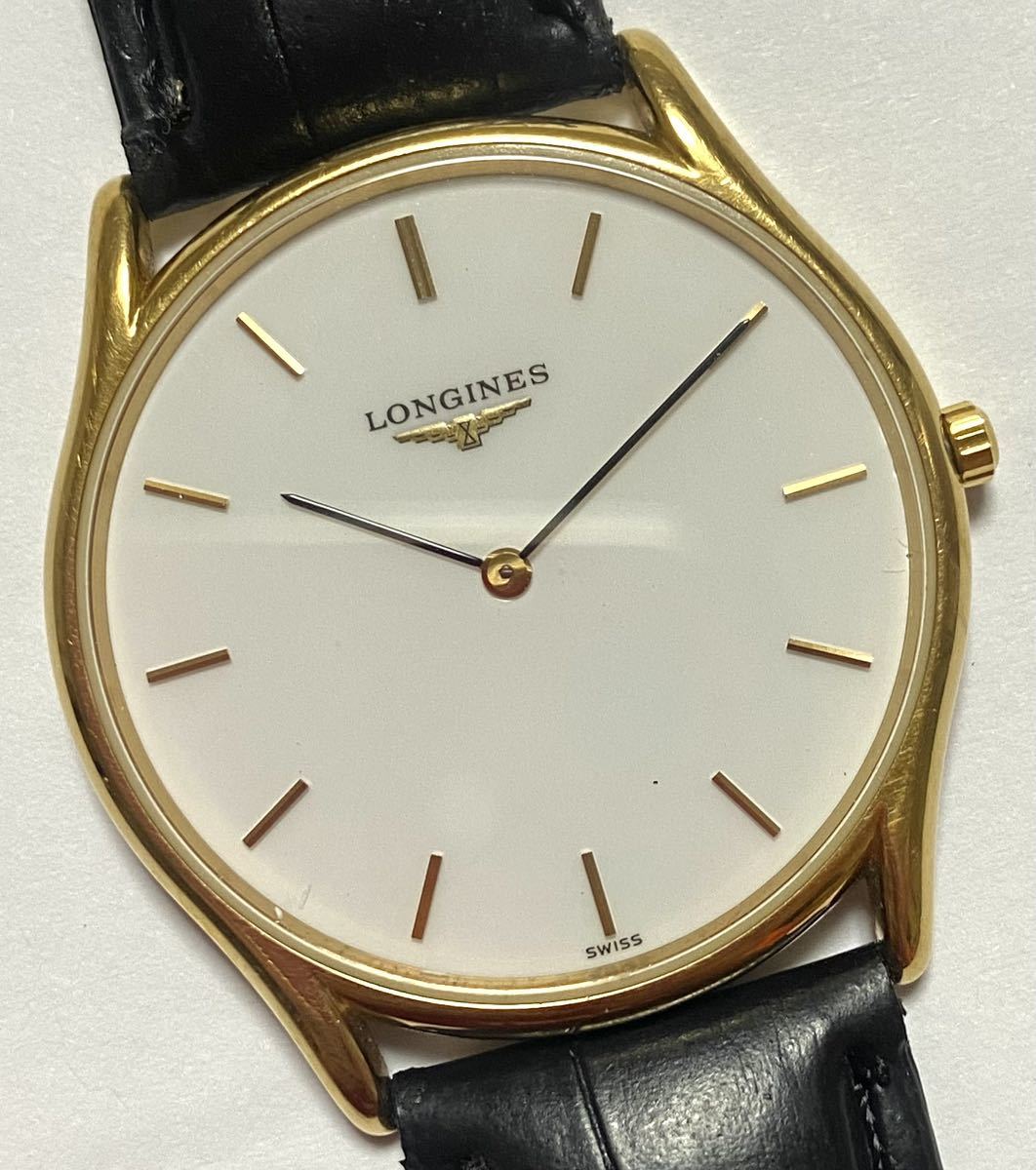 ロンジン グランドクラシック 腕時計 青文字盤 L4.135.2 グラン 1円