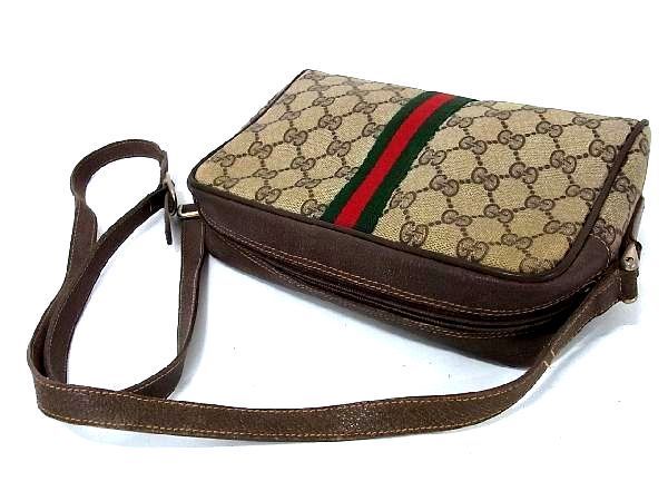 1円 GUCCI グッチ オールドグッチ ヴィンテージ シェリーライン GG柄 