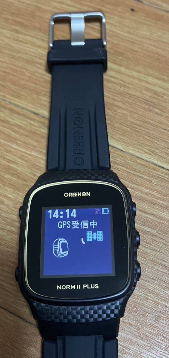 美品GreenOn ゴルフウォッチ ノルムⅡプラス 高低差距離表示あり
