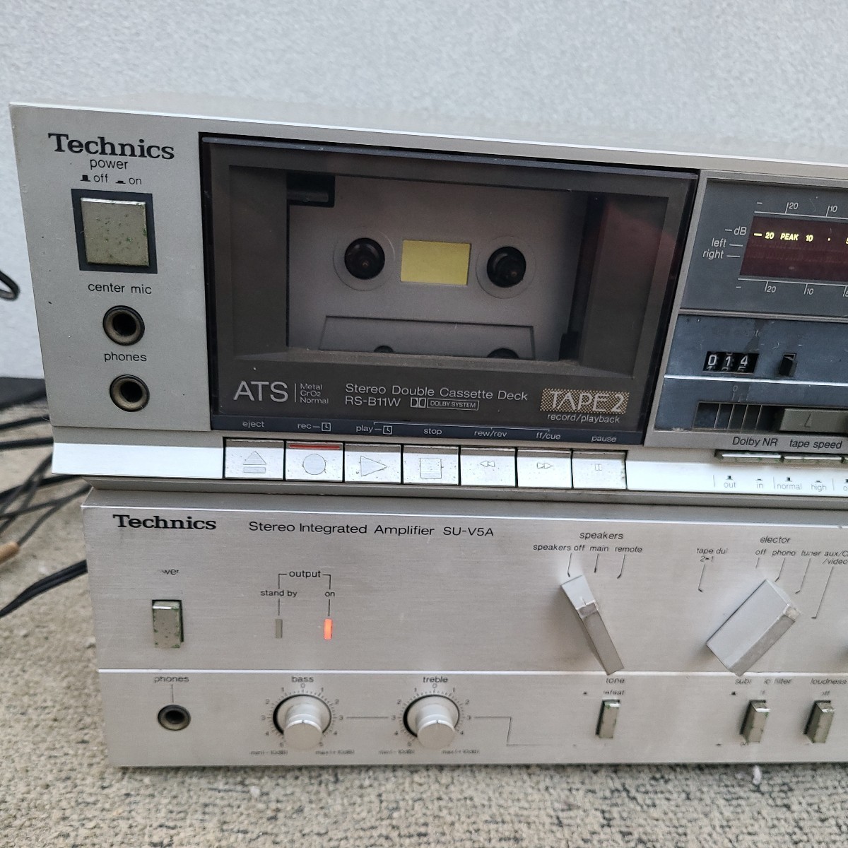 オーディオアンプ テクニクス Technics SU-V5A Technics RS-B11W Tape