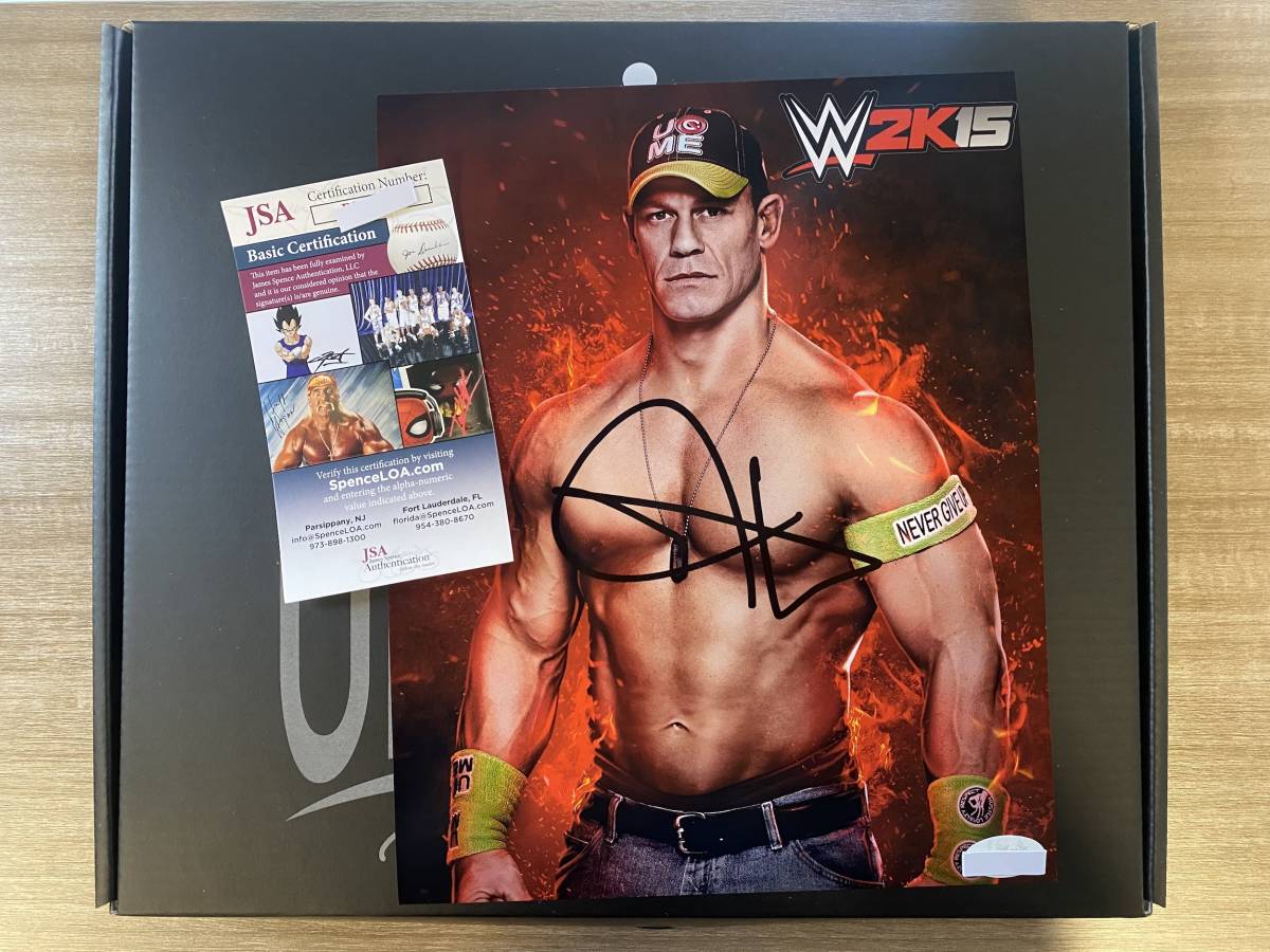 WWE選手 John Cena ジョン・シナ 直筆サイン入り写真 JSA 認証COA証明 