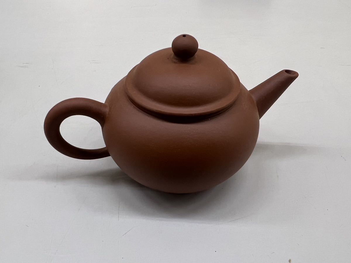 宜興朱泥急須 1970年代 中国茶道具 大きさ幅：約12.7㎝×8.1