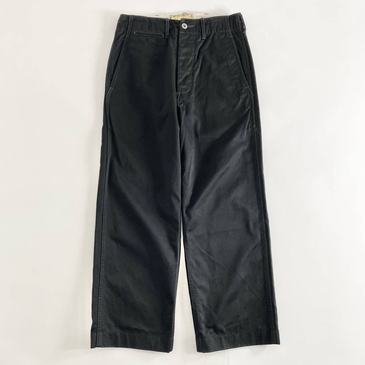 1g26《美品》BUZZ RICKSON'S バズリクソンズ BLACK CHINO PANTS W29 ブラック メンズ チノパン 1942model ワークパンツ アメカジ 日本製