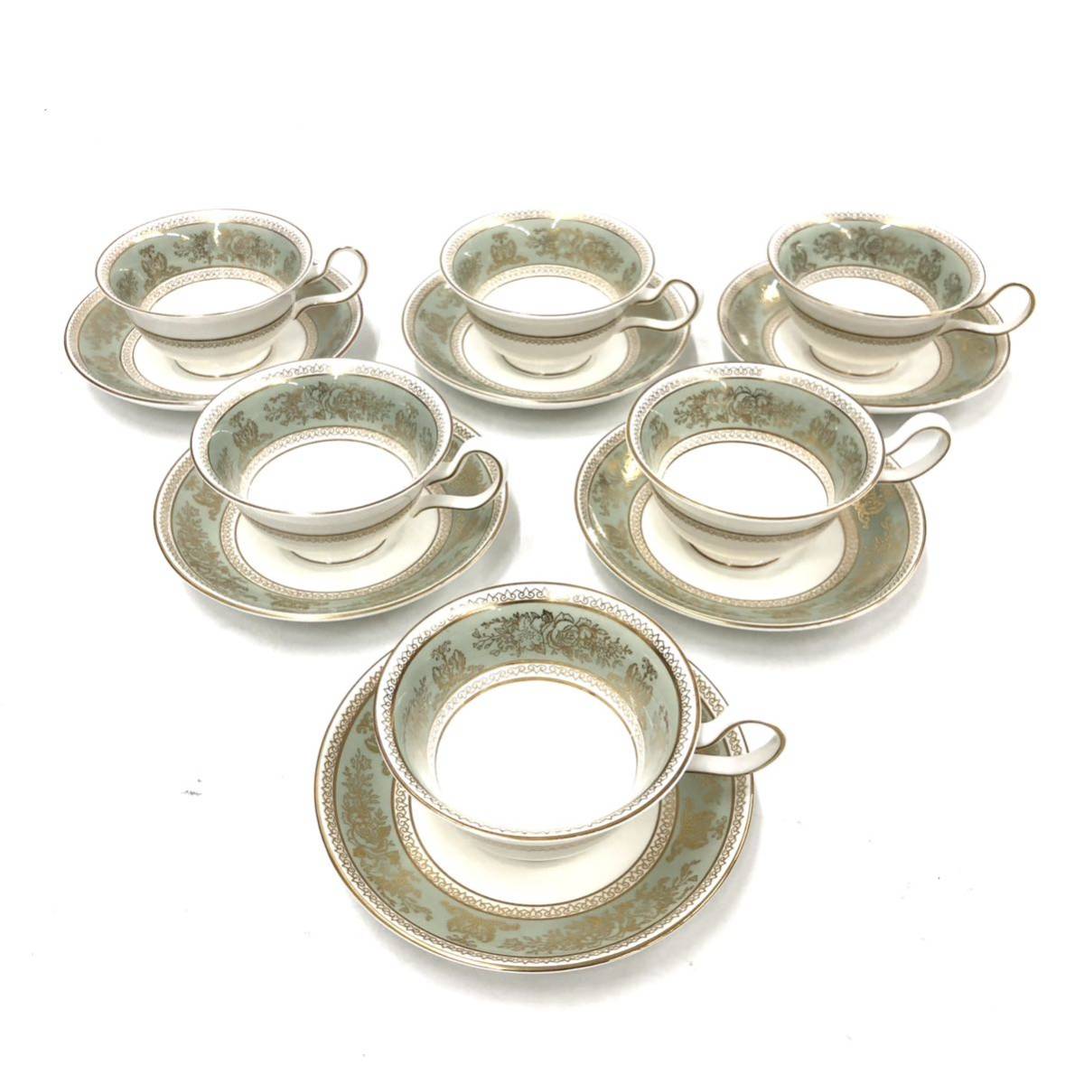 『ウェッジウッド▲カップ&ソーサー▲ティーカップ 』KA-855 コロンビアセージグリーン セット 食器 キッチン用品 